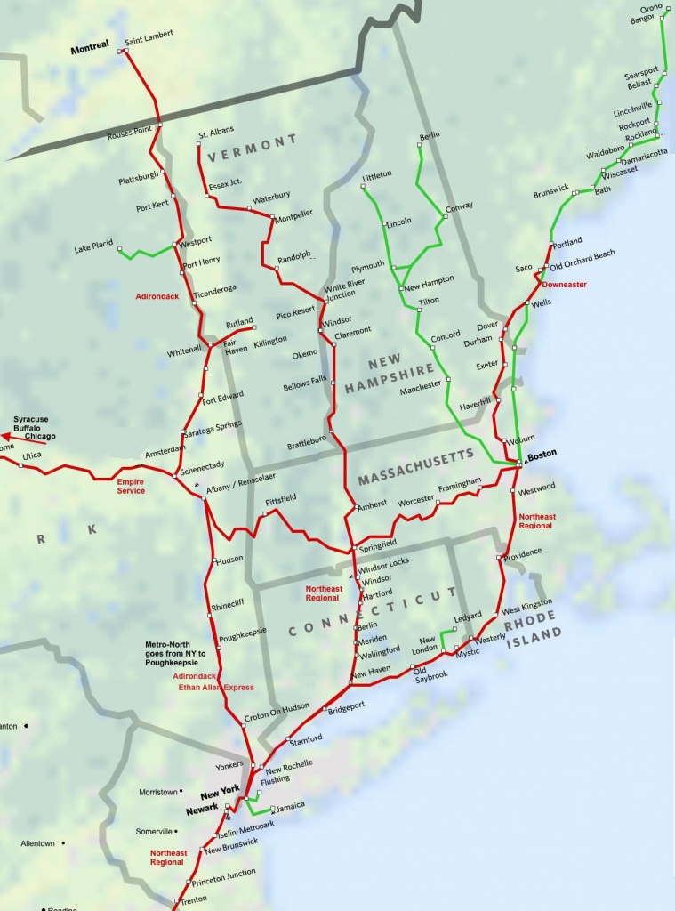 North East New England Amtrak Route Map. Super Easy Way To Get To - Amtrak Station Map Florida