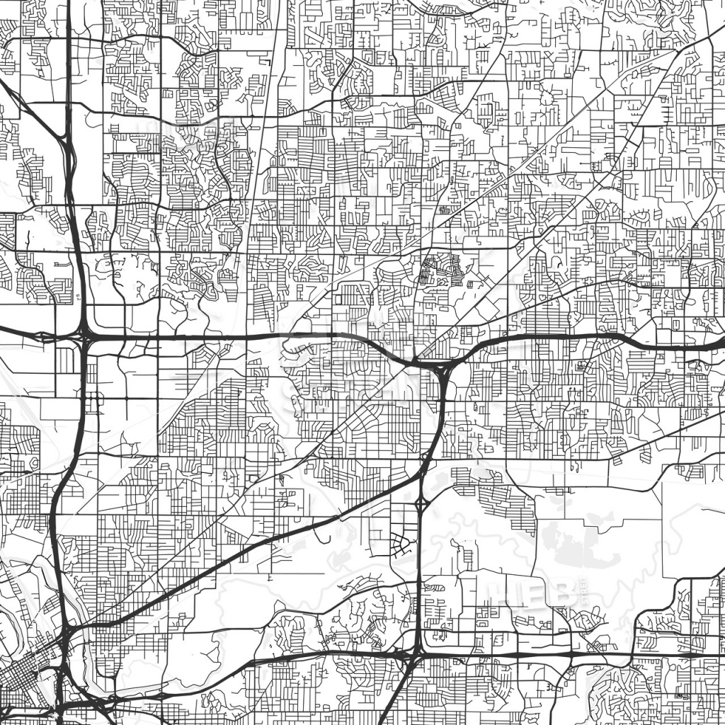 North Richland Hills, Texas - Area Map - Light | Hebstreits Sketches - Richland Hills Texas Map