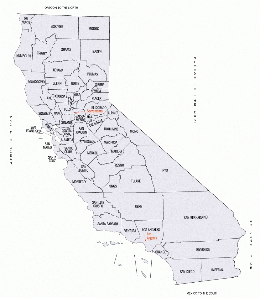Northern California Map Of Counties – Map Of Usa District - Northern California County Map