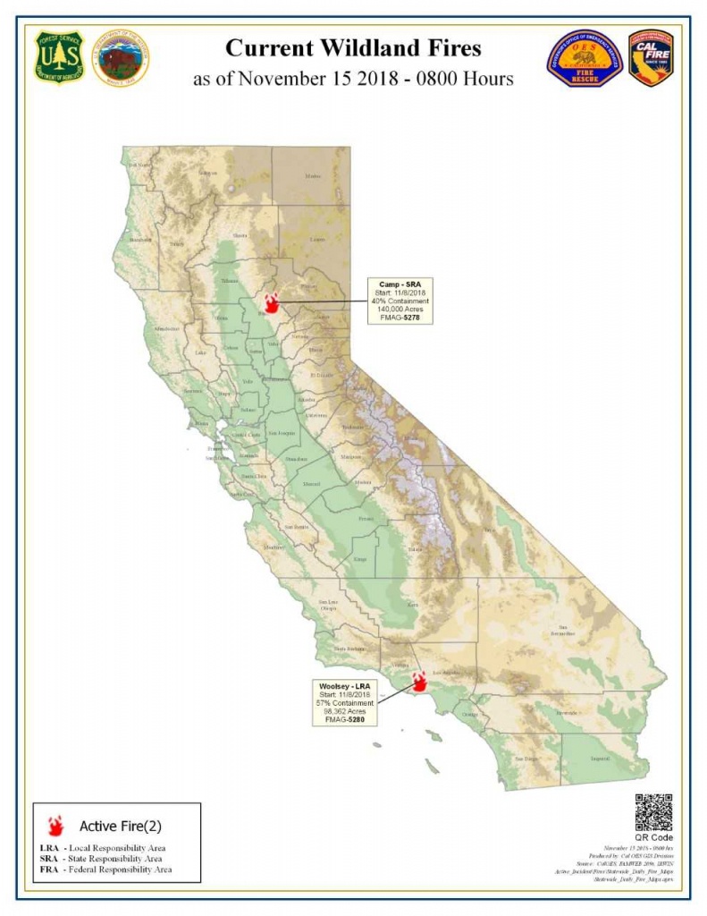 November 2018 Information – California Statewide Wildfire Recovery - 2018 California Fire Map
