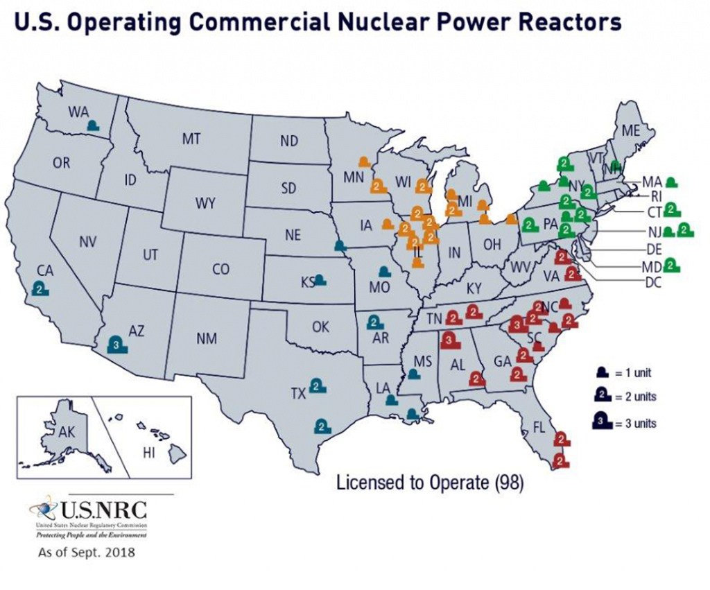 Nrc: Map Of Power Reactor Sites - Nuclear Power Plants In California Map