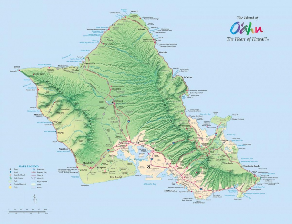 Oahu Maps | Go Hawaii - Oahu Map Printable