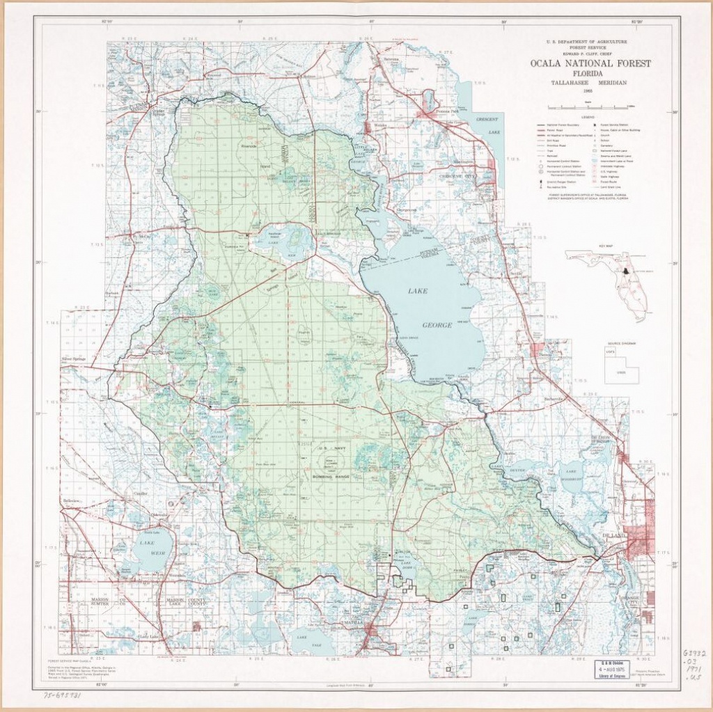 Ocala National Forest, Florida. | Library Of Congress - National Forests In Florida Map