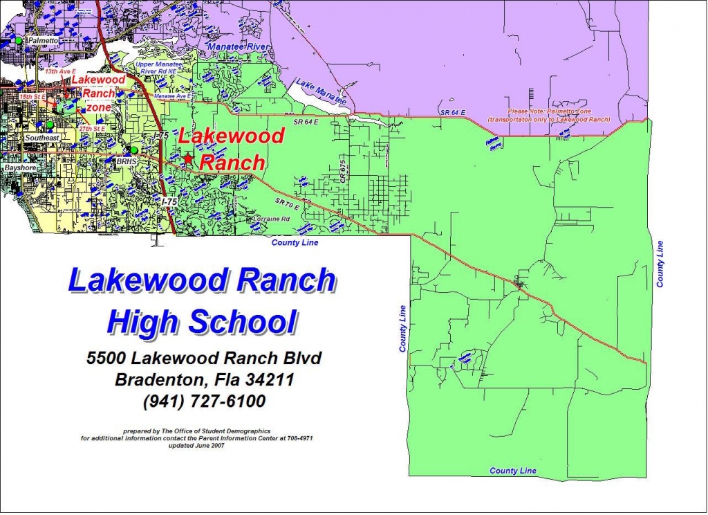Office Of Student Assignment / High School Zone Maps - Lakewood Ranch Map Florida
