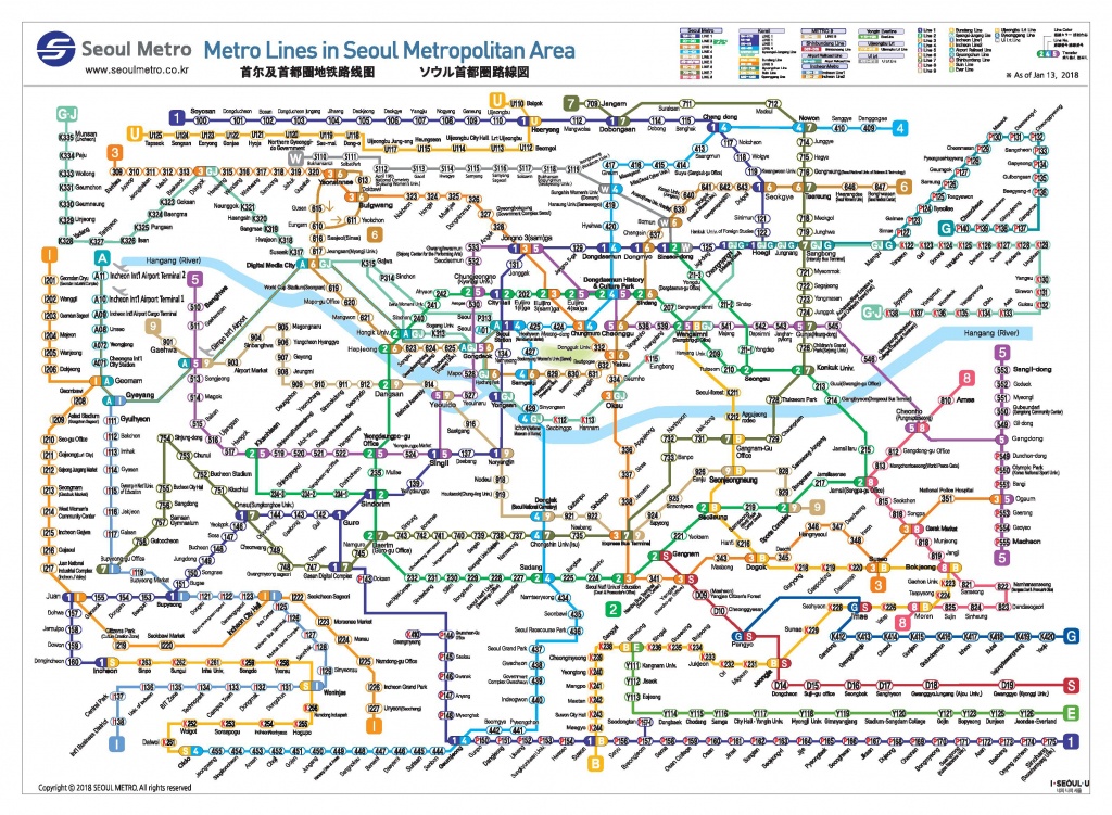 Official Site Of Korea Tourism Org.: Transportation : Seoul Subway Map - Printable Subway Map