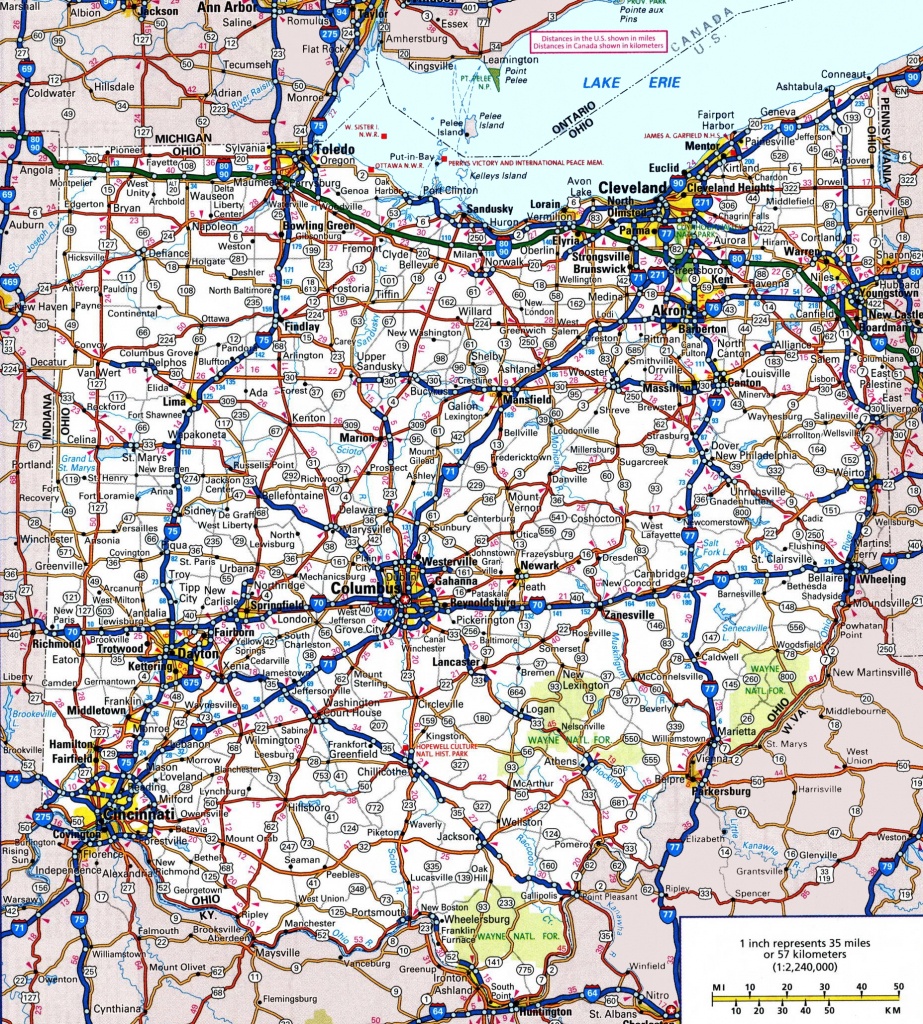 Ohio Road Map - Ohio State Map Printable