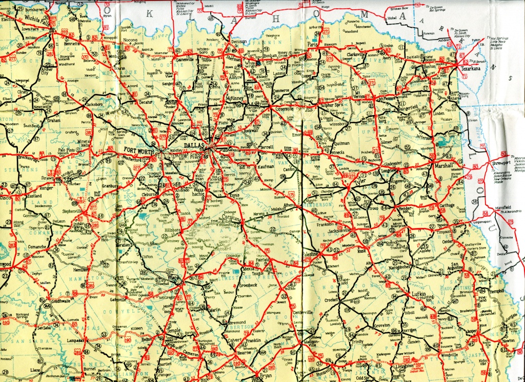 Texas Highway Road Map