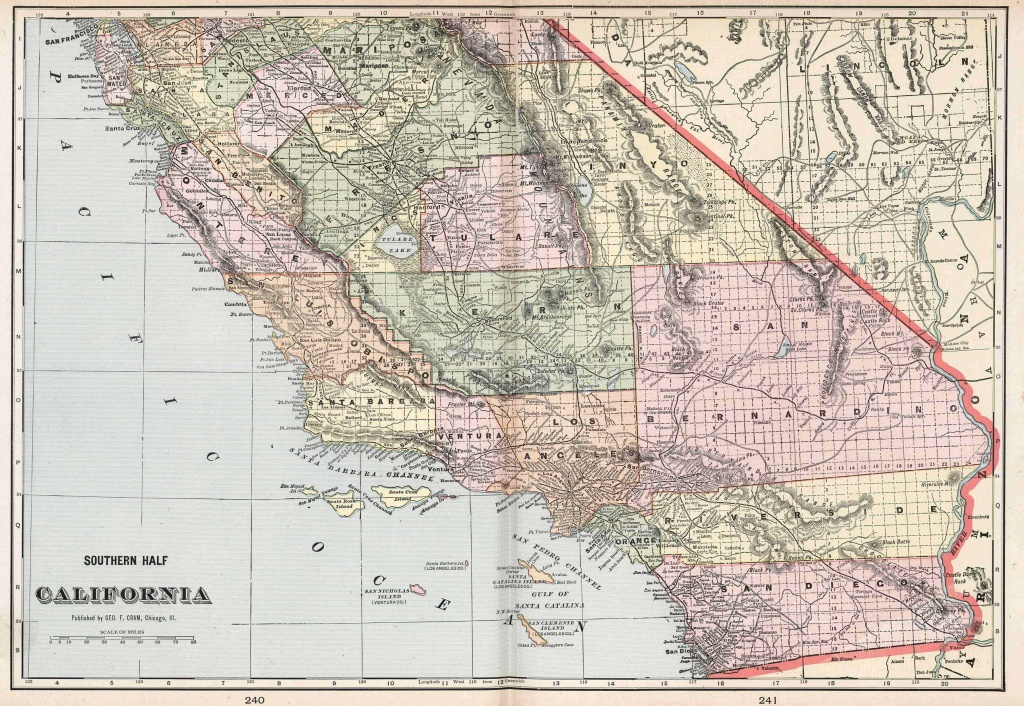 Old Historical City, County And State Maps Of California - Historical Maps Of Southern California