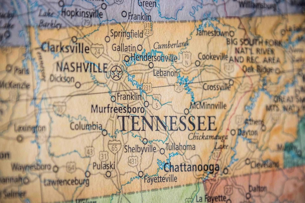Old Historical City, County And State Maps Of Tennessee - Printable Map Of Tennessee With Cities