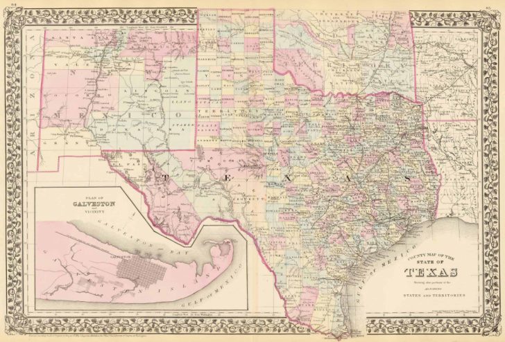 Antique Texas Map
