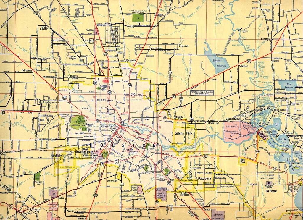 Old Houston Maps | Houston Past - Street Map Of Houston Texas