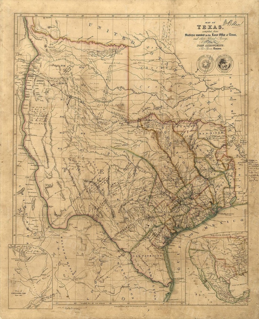 Old Texas Wall Map 1841 Historical Texas Map Antique Decorator Style - Old Texas Maps Prints