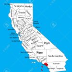 Orange County (California, United States Of America) Vector Map   Orange County California Map