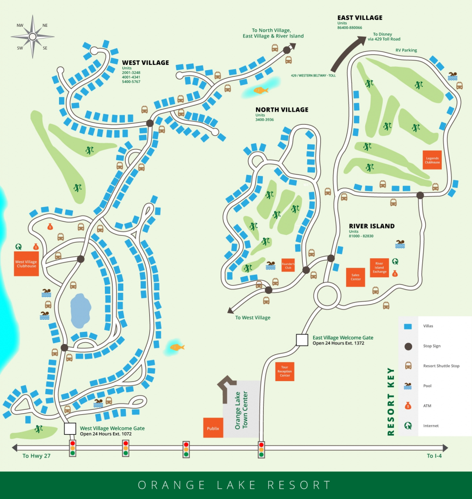 Orange Lake Resort Map, Orlando, Florida - Florida Resorts Map