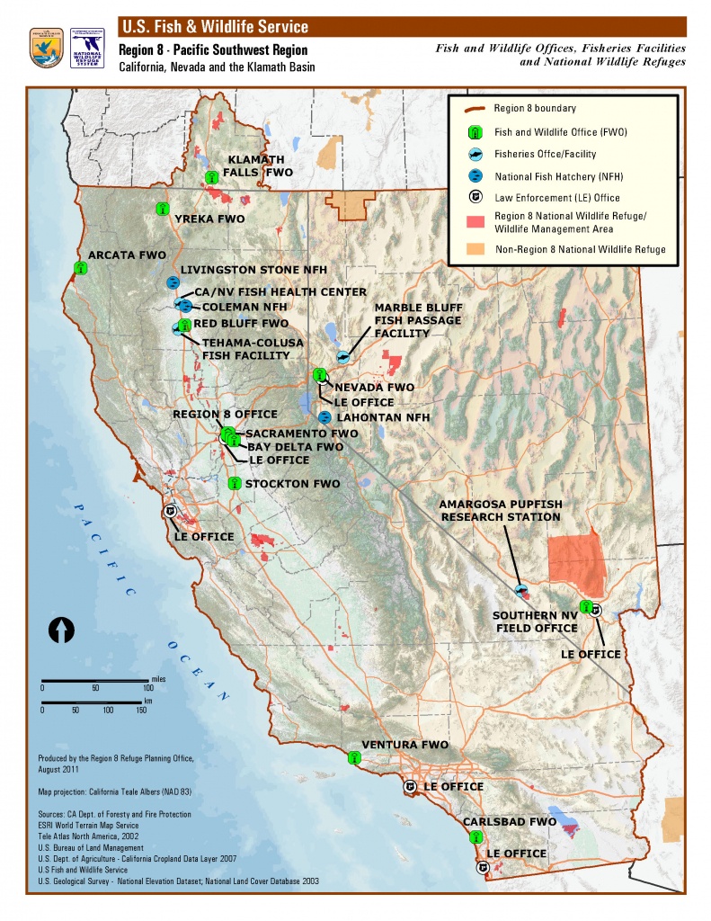 Organization And Offices | Pacific Southwest Region - California Fishing Map