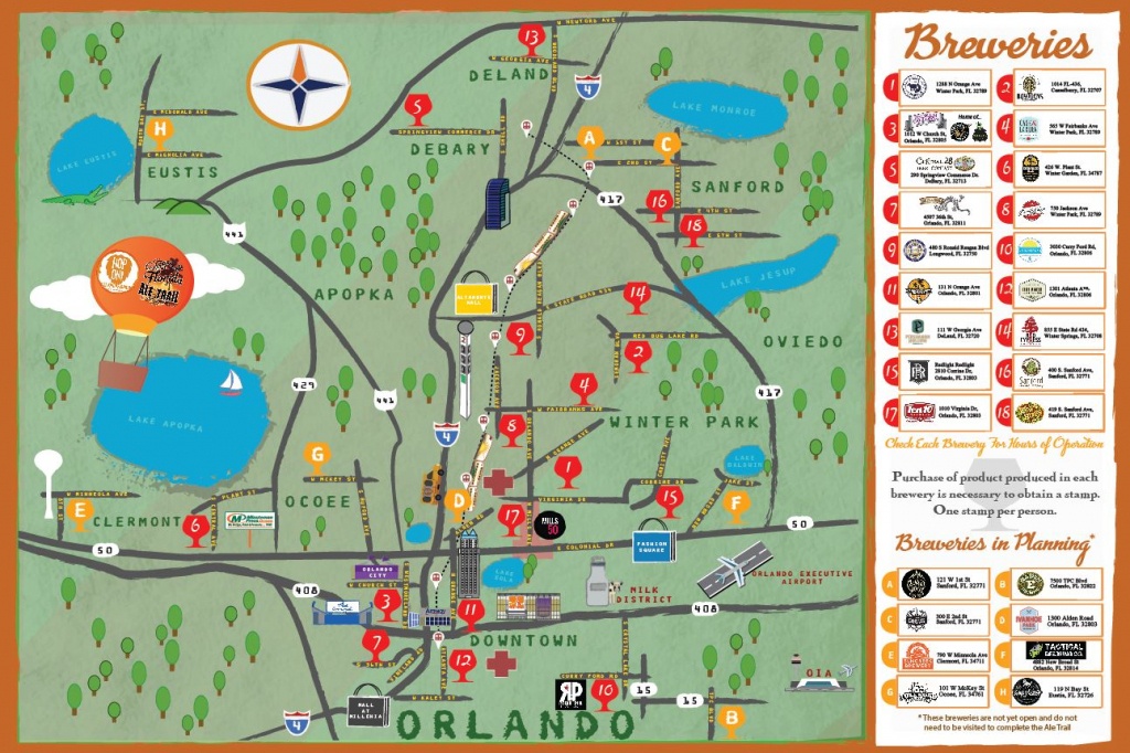 Orlando Brewery Guide - Brewintel - Central Florida Ale Trail Map