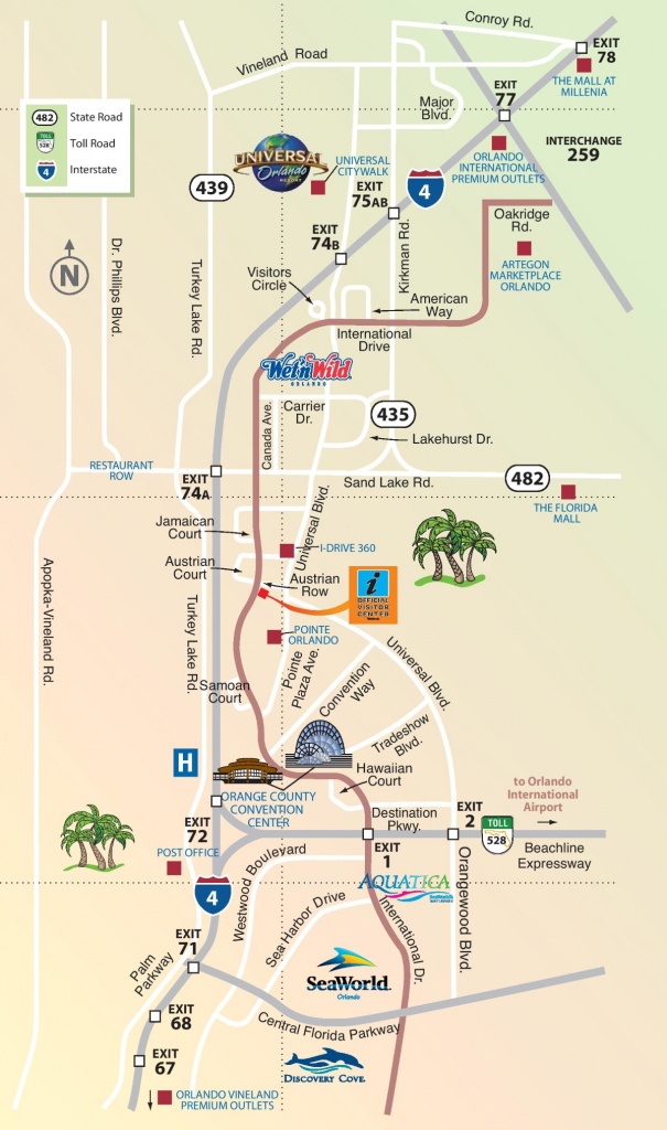 Orlando International Drive Area Map - Map Of Orlando Florida International Drive