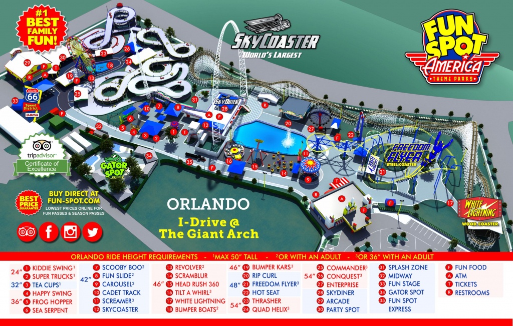 Orlando Park Map | Theme Park Map - Orlando Florida Theme Parks Map
