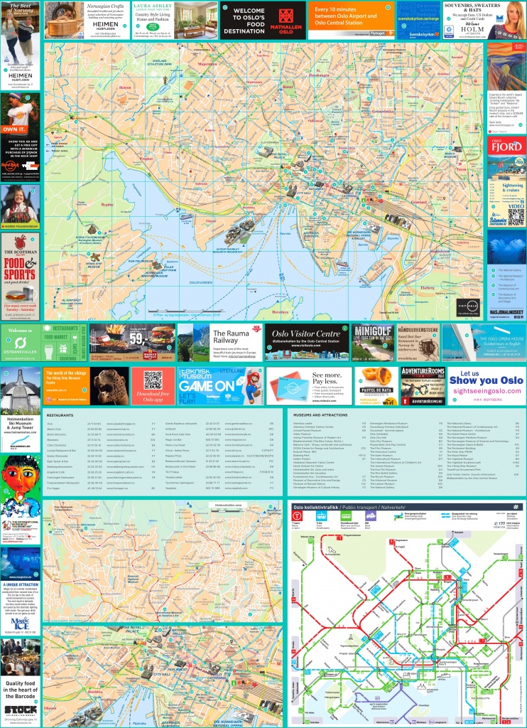 Oslo Tourist Map - Printable Map Of Oslo Norway