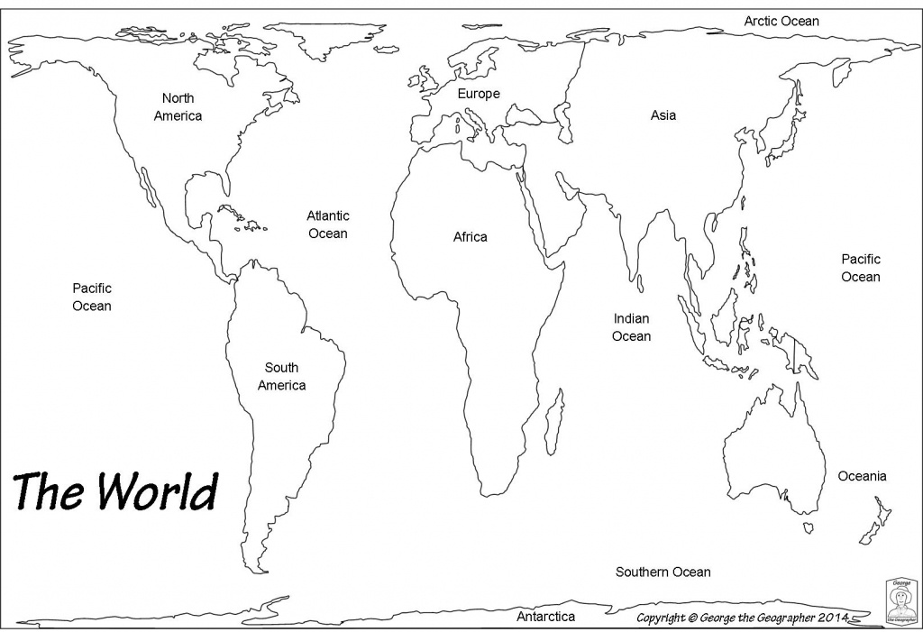 Outline Base Maps - Continents Of The World Map Printable