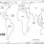 Outline Base Maps   Map Of World Continents And Oceans Printable