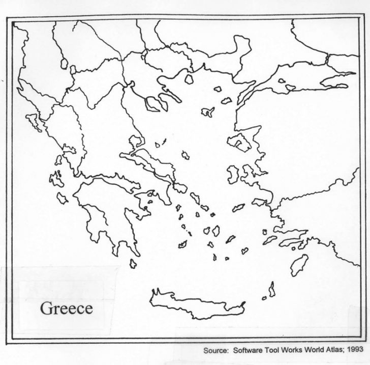 Outline Map Of Ancient Greece Printable