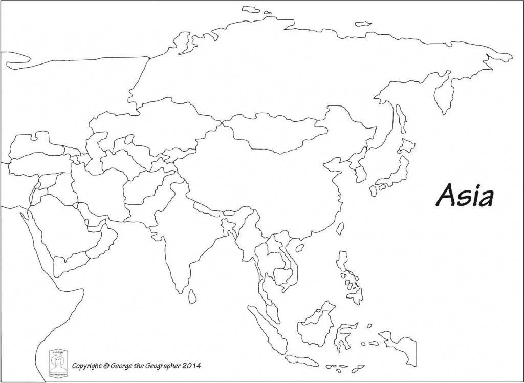 Outline Map Of Asia Political With Blank Outline Map Of Asia - Blank Outline Map Of Asia Printable