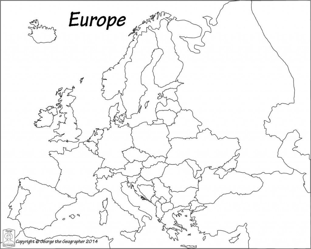 Outline Map Of Europe Political With Free Printable Maps And - Map Of Europe For Kids Printable