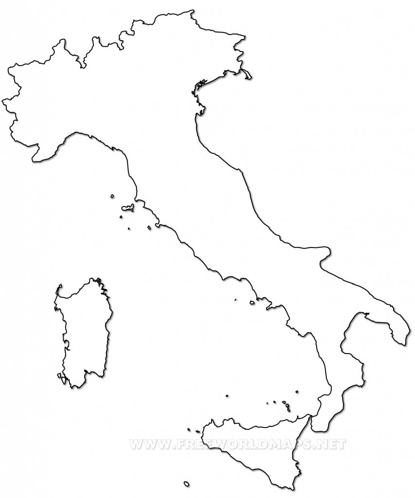 Outline Map Of Italy Printable With Italy Political Map | Crafts - Printable Blank Map Of Italy