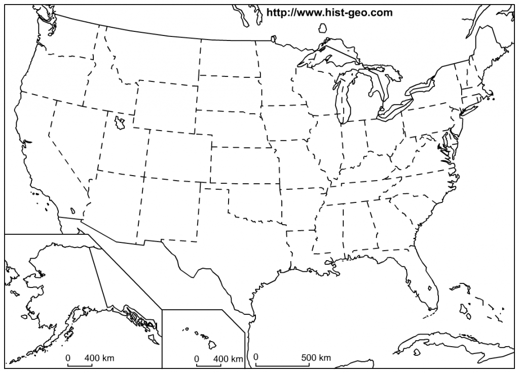 Outline Map Of The 50 Us States | Social Studies | Geography Lessons - Free Printable Us Map For Kids