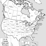 Outline Map Of Us And Canada Printable Mexico Usa With Geography   Printable Geography Maps