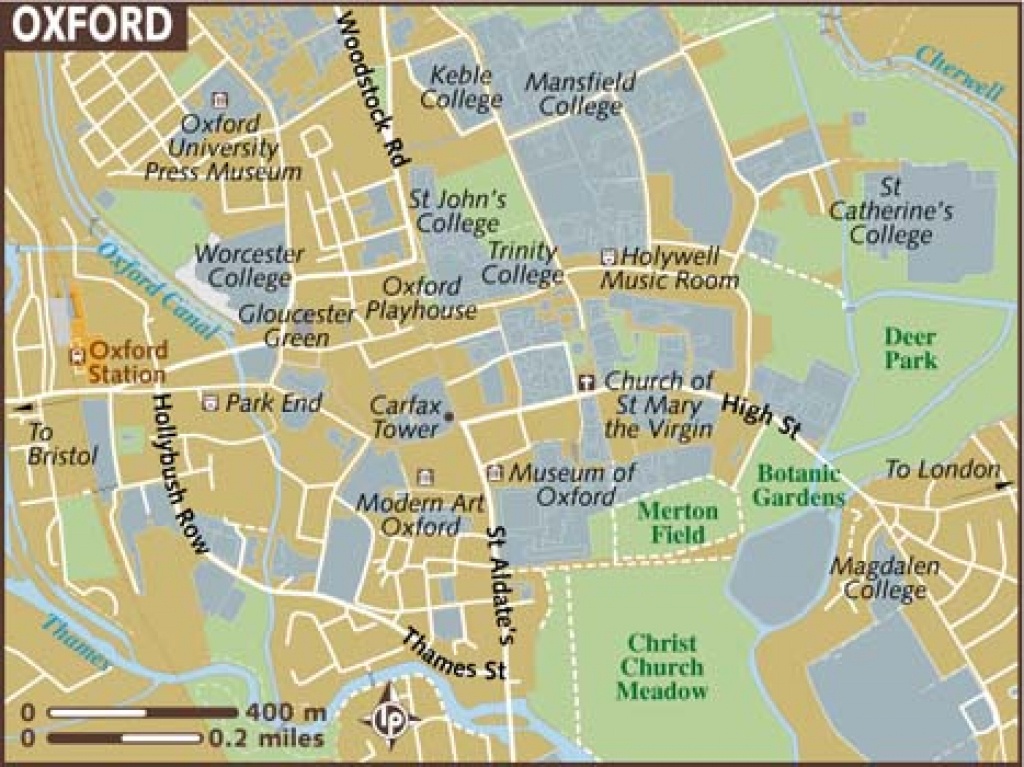Oxford Maps - Top Tourist Attractions - Free, Printable City Street Map - Free Printable City Street Maps
