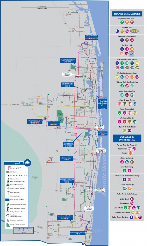 Palm Tran Bus Service - Lake Worth Florida Map