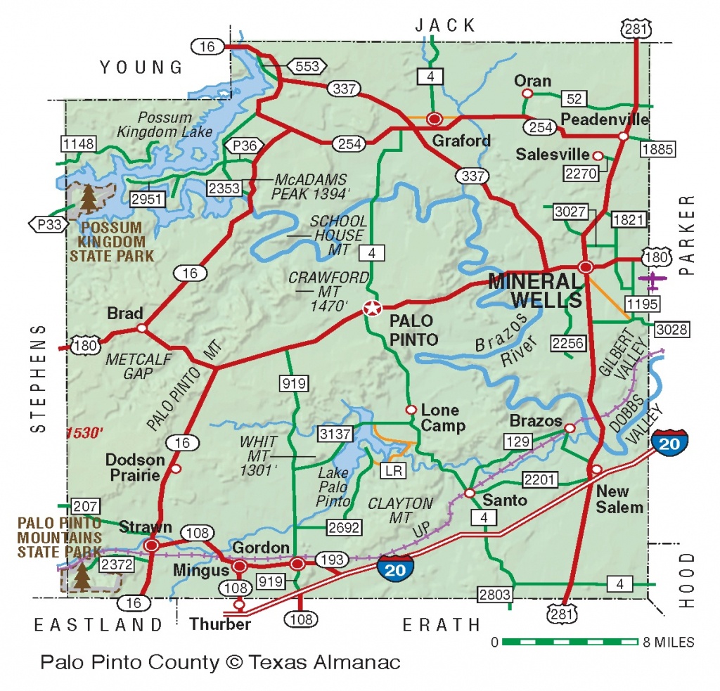 Palo Pinto County | The Handbook Of Texas Online| Texas State - Jack County Texas Map