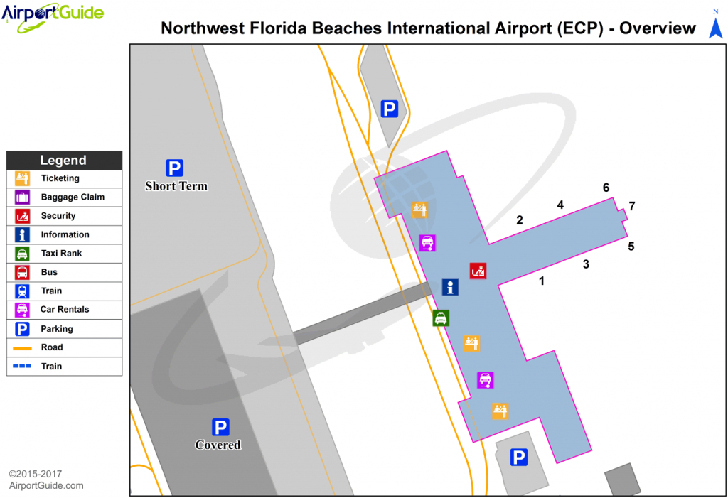 Panama City - Northwest Florida Beaches International (Ecp) Airport - Northwest Florida Beaches Map