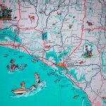 Panama City St Joe Florida Panhandle Beach Retro Map Print Funky Vintage  Turquoise Photo Seagrove Beach   Map Of Florida Panhandle Beaches
