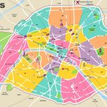 Paris Travel Map With Tourist Attractions And Arrondissements   Printable Map Of Paris Arrondissements