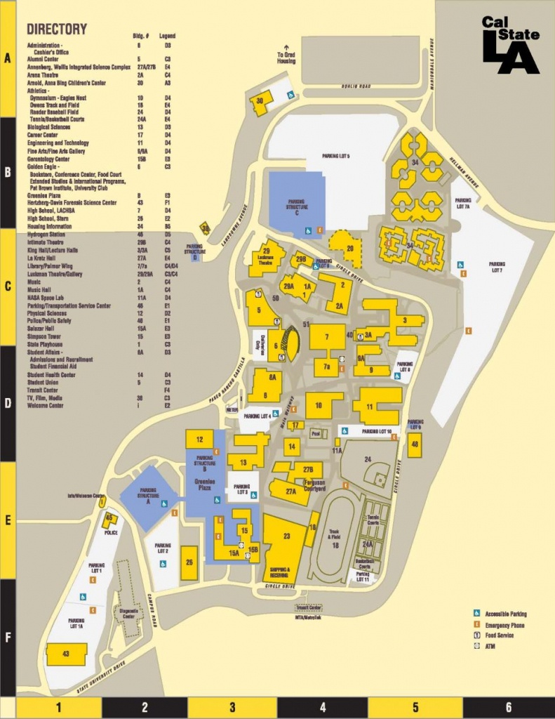 Parking/directions/campus Map | Cal State La - California Institute - California Institute Of The Arts Campus Map