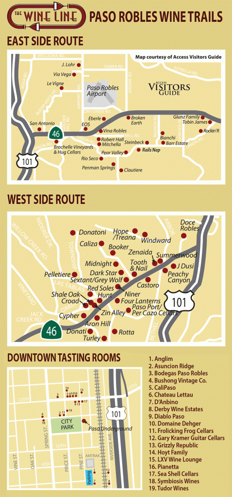 Paso Robles Map - Hop On The Wine Line Hop On The Wine Line - Where Is Paso Robles California On The Map