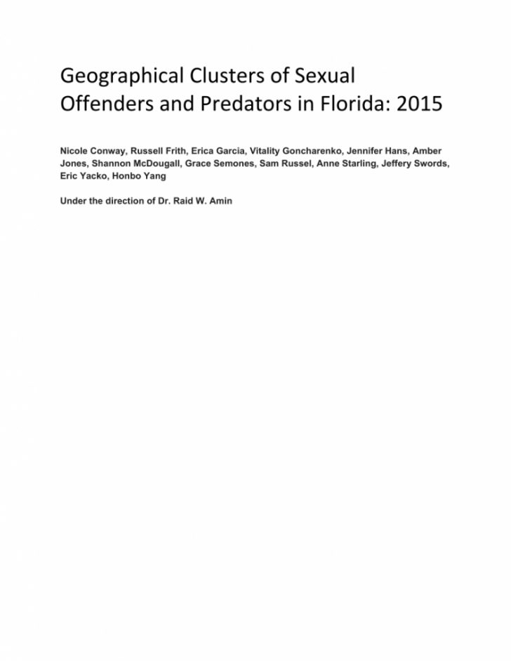 Sexual Predator Map Florida