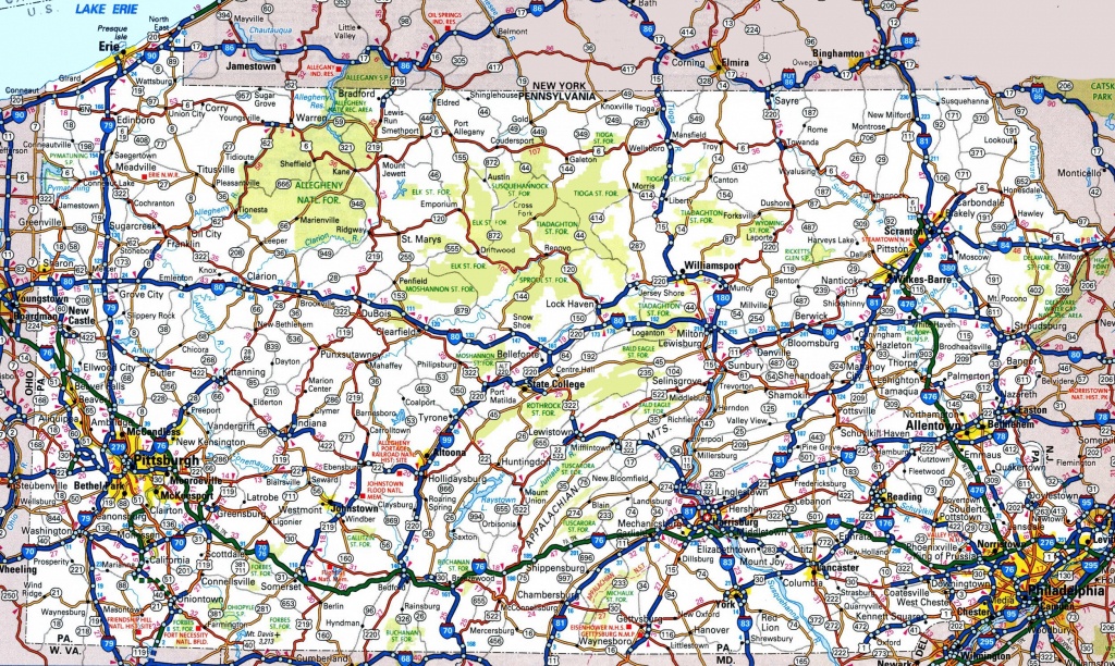 Pennsylvania Road Map - Printable Road Map Of Pennsylvania