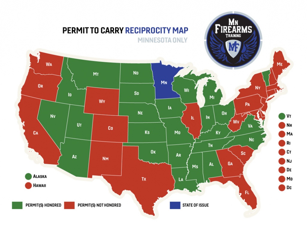 Permit To Carry Maps | Mn Firearms Training - Florida Ccw Reciprocity Map