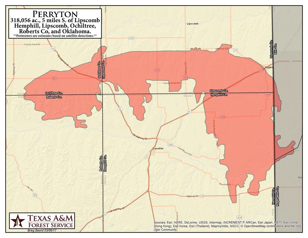 Perryton Fire Map | Map Is No Longer Valid After March 9, 20… | Flickr - Texas Forestry Fire Map
