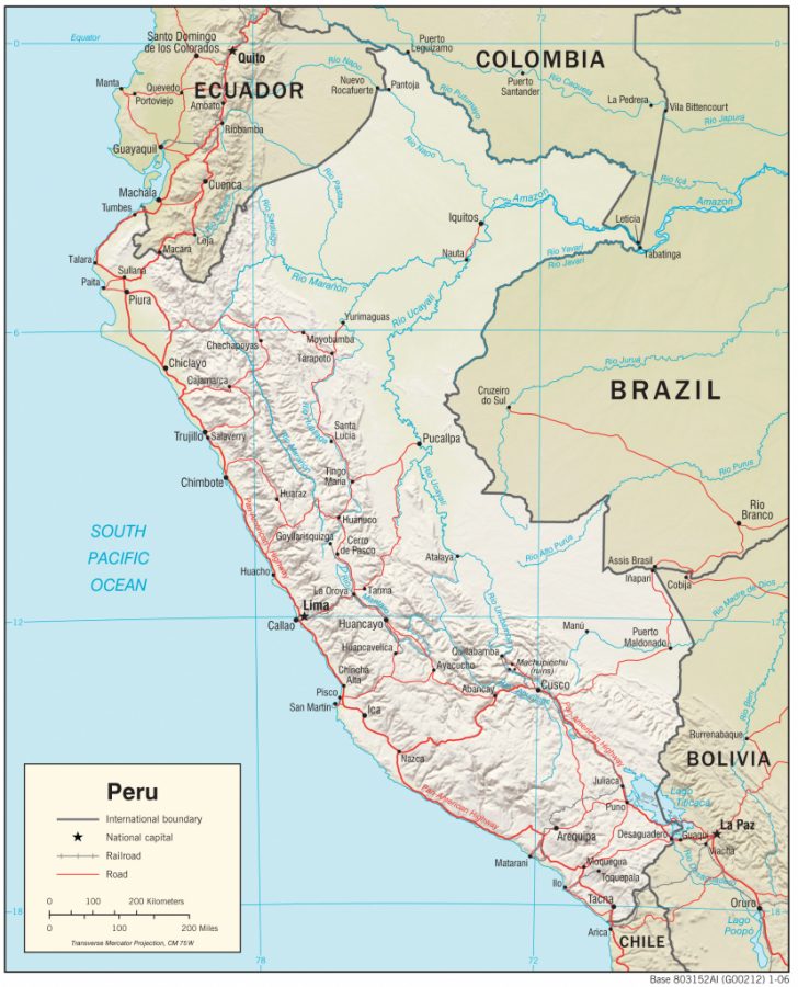Printable Map Of Peru