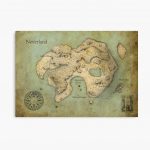Peter Pan Neverland Map" Canvas Printc3Dots | Redbubble   Neverland Map Printable