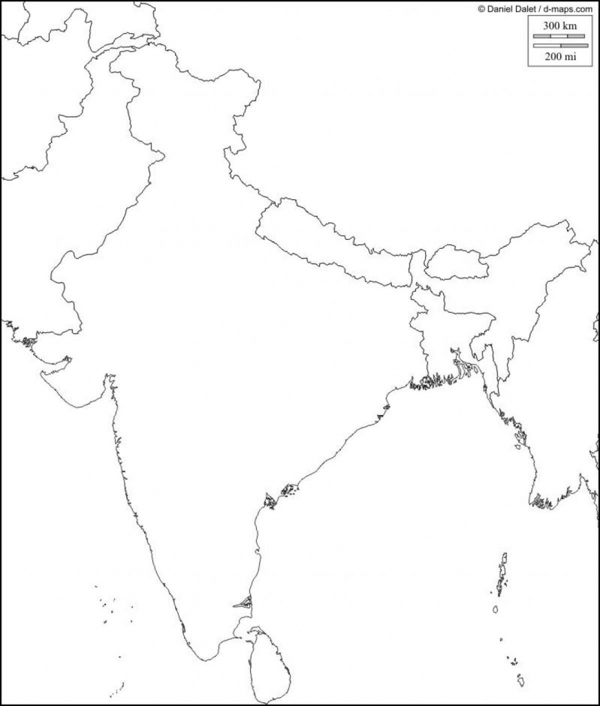 Physical Map Of India Blank Southern Within South Asia 9 - World - Map Of India Outline Printable