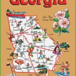 Pictorial Travel Map Of Georgia   Printable Map Of Georgia