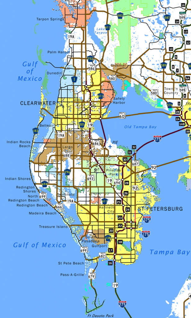 Pinellas County - Aaroads - Where Is Madeira Beach Florida On A Map