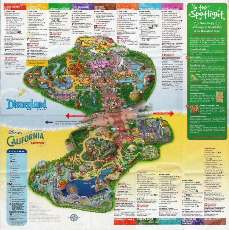 Printable Map Of Disneyland And California Adventure