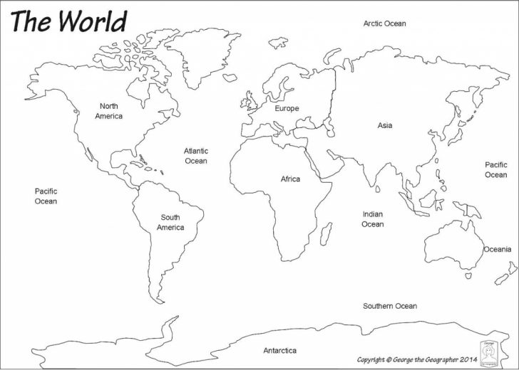 Printable World Map For Kids With Country Labels